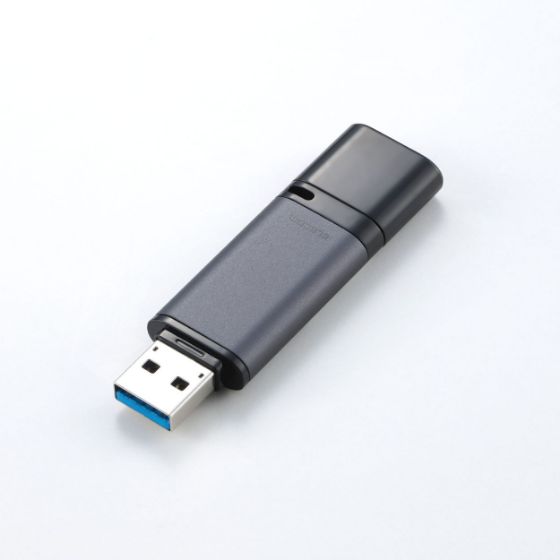 キャップでコネクターをしっかり保護!ゴミやホコリの侵入からコネクターを守る、キャップ式 USBメモリ