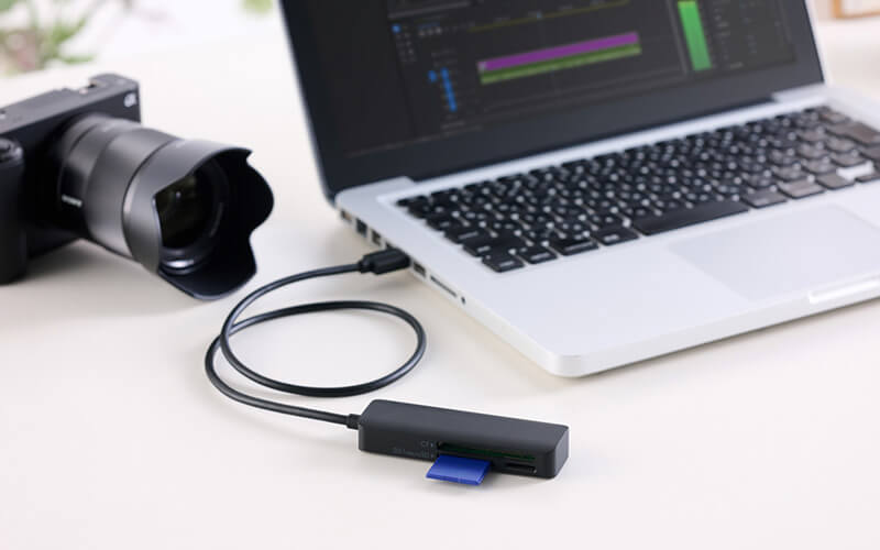 デジカメの大容量データも高速で転送可能