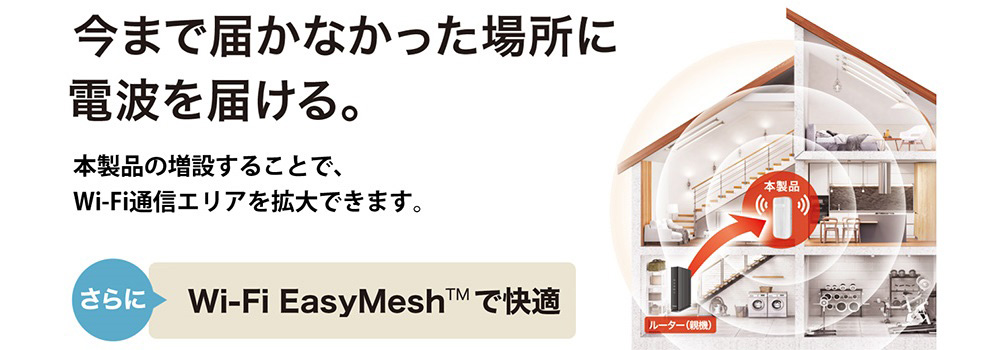 今まで電波の届かなかった場所に電波を届ける。