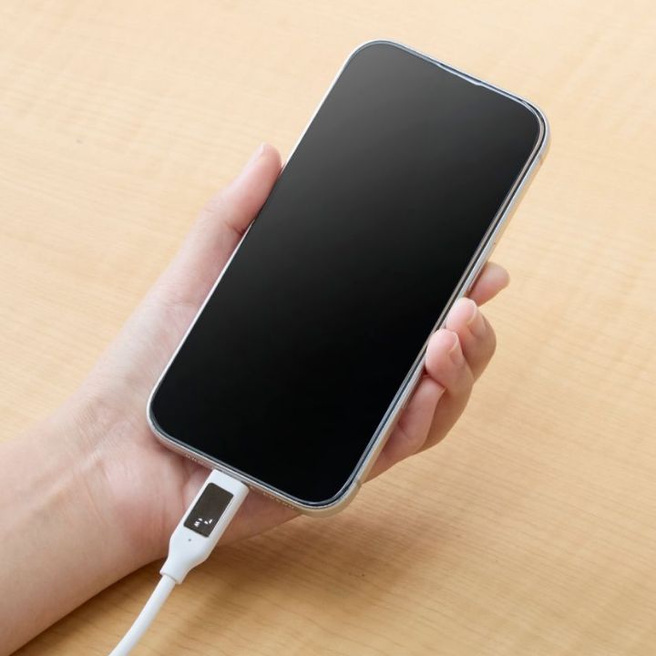 充電状況がひと目で分かる!電力ディスプレイ付きのUSB Type-C(USB-C)ケーブル