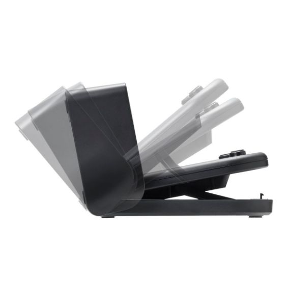 縦置き＋横置き（4段階角度調節）対応で、場所を選ばず設置可能