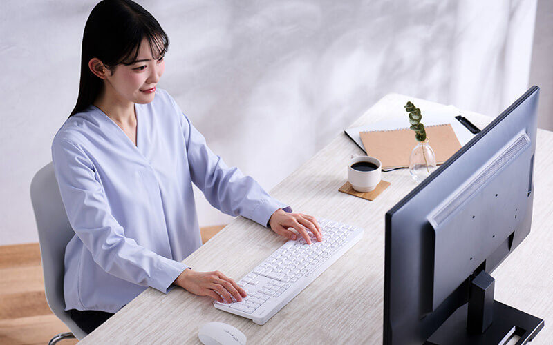 静かなオフィスでも気兼ねなく使える