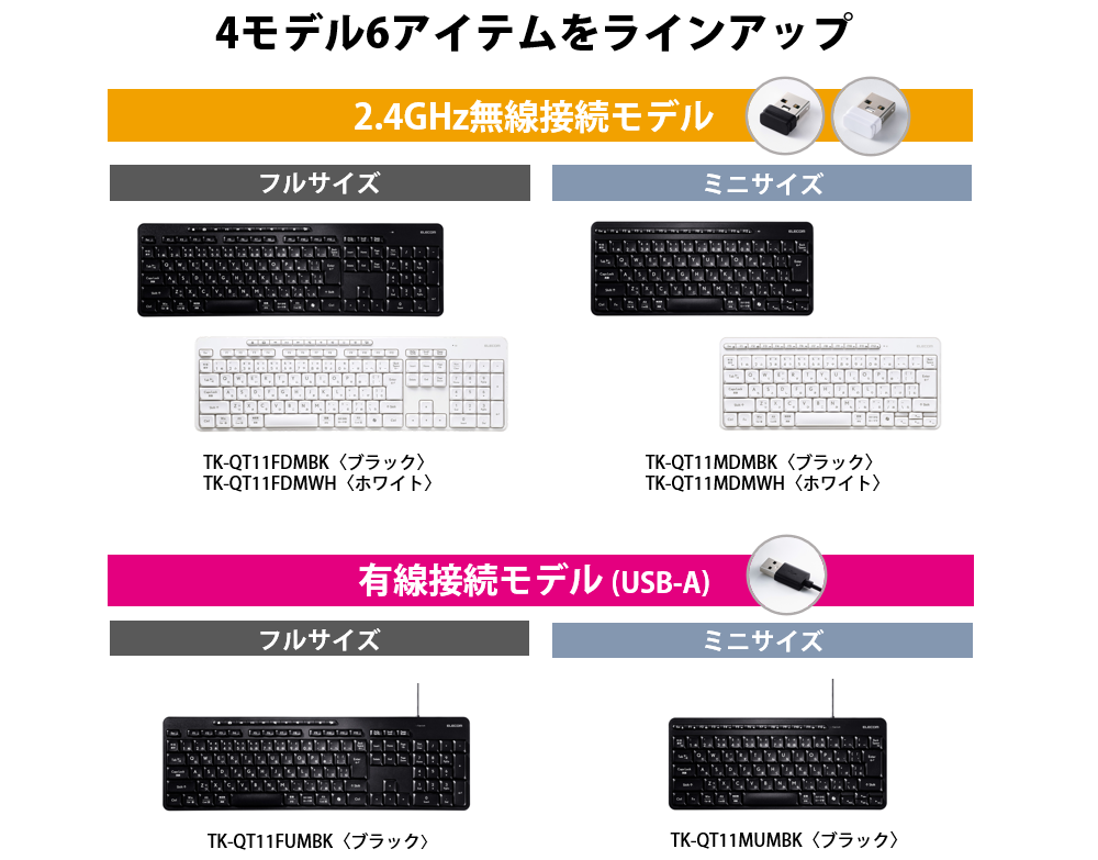 4モデル6アイテムをラインアップ