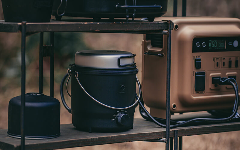 ポータブル電源を使って調理が可能