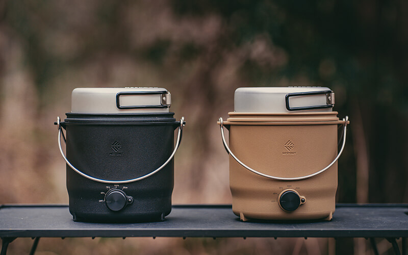 アウトドアギアとして細部までこだわったデザイン、カラーはブラックとサンドベージュの2色