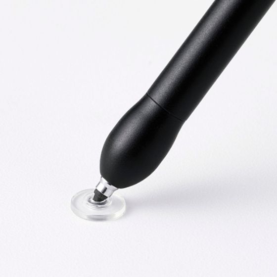 透明なペン先で狙った位置を確認できる!イラストや文字が書きやすい、ディスクタイプ