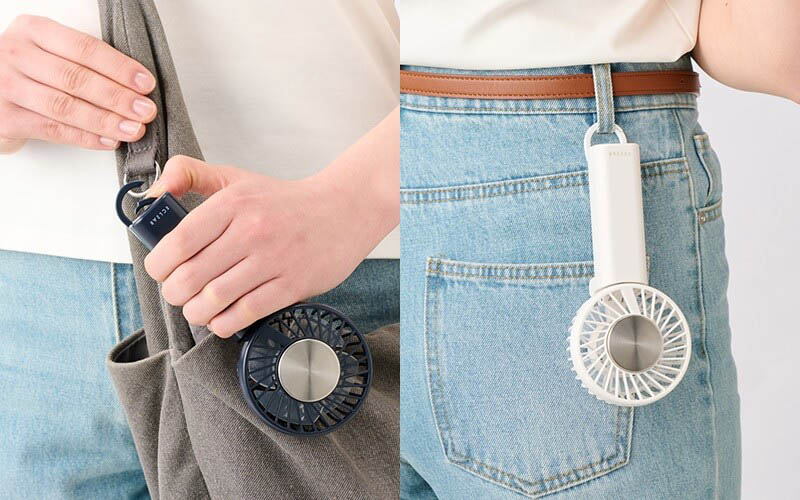 収納や持ち運びに便利なカラビナ付き