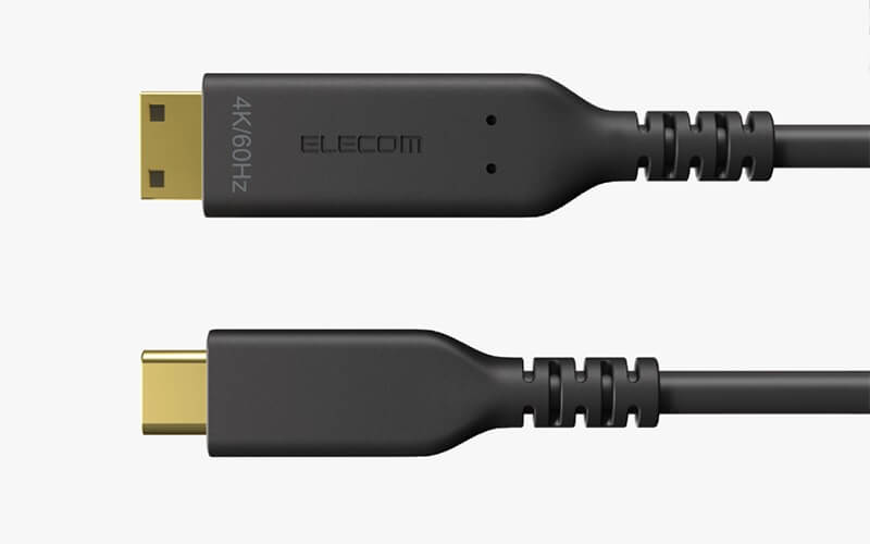 金メッキプラグと金メッキピンを採用。対応解像度の刻印により仕様がすぐわかる