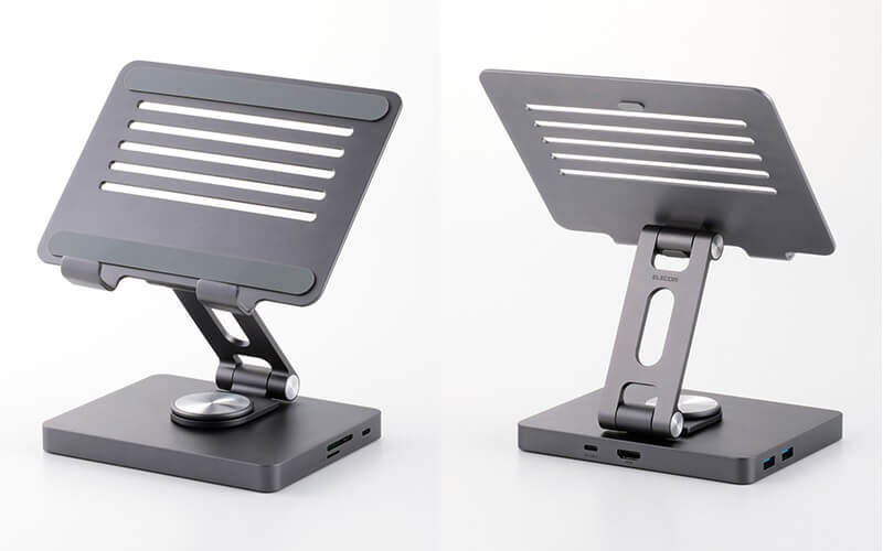 13インチまでのタブレットを取り付け可能