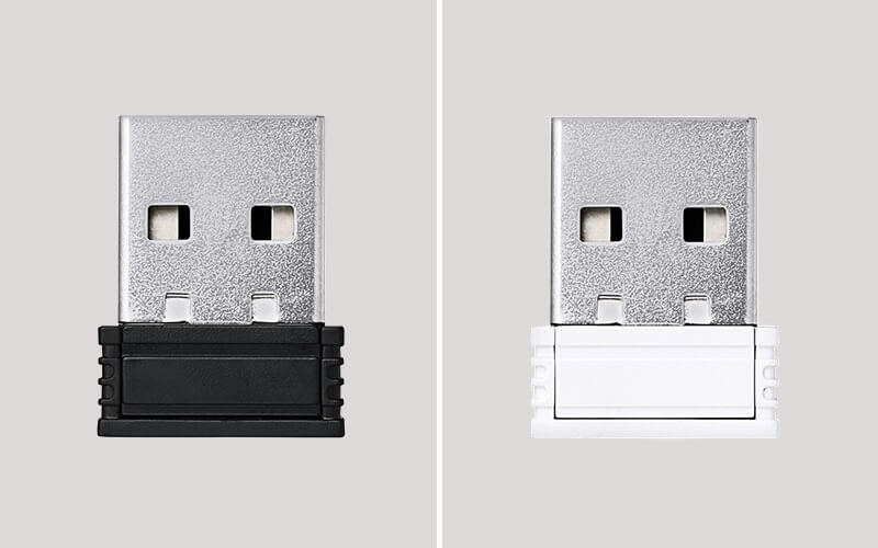 2.4GHz無線接続用のUSB-Aレシーバーが付属