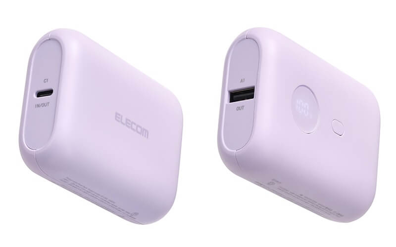 入出力用のUSB Type-Cポート(左)と出力用のUSB-Aポート(右)