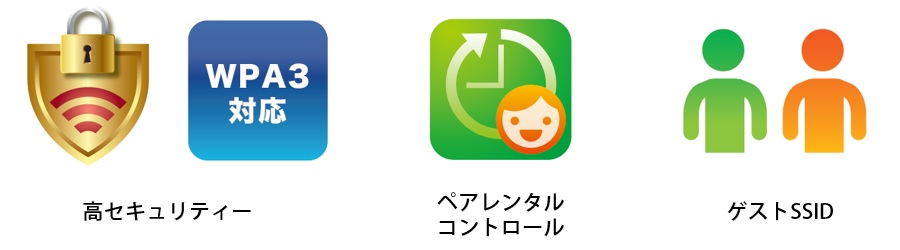 そのほかにも安心のセキュリティを搭載