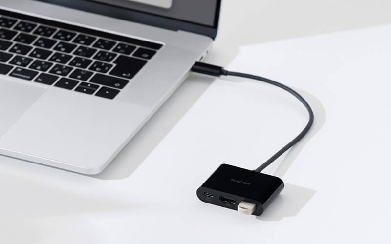 USB 5Gbps対応のUSB-Aポートを装備し、高速データ通信が可能 DST-030BPBK