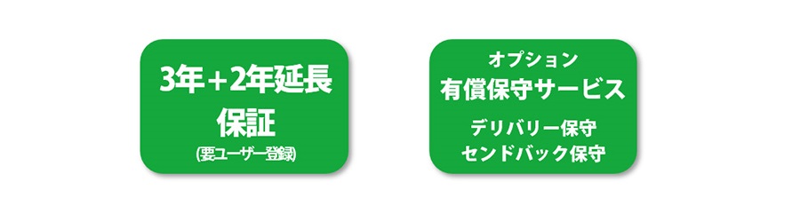 3年＋2年延長保証・オプション 有償保守サービス