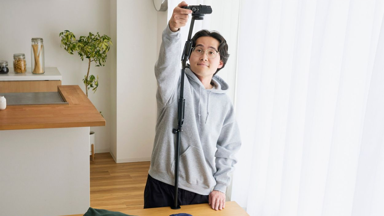 俯瞰撮影など幅広い撮影ができる!自由自在な撮影アーム