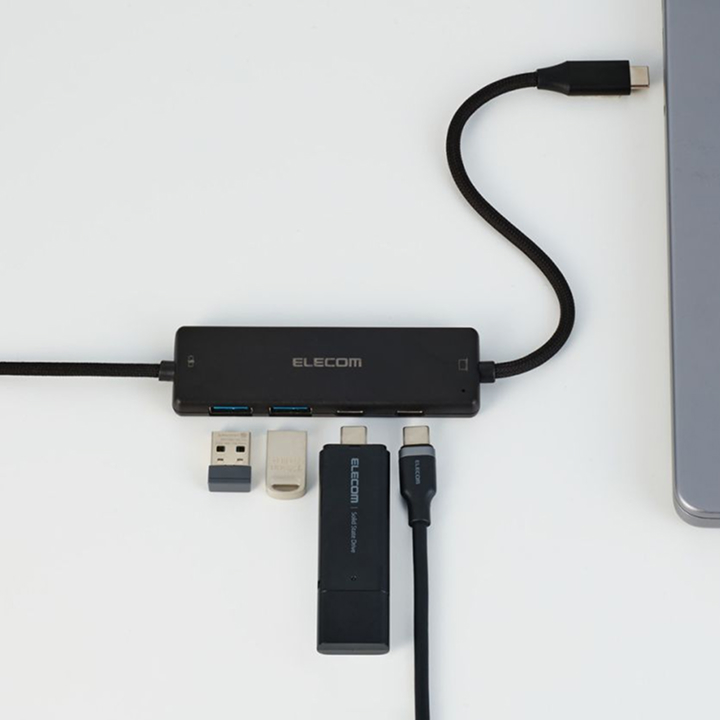 USB機器をまとめて接続!USB 5Gbps対応の4ポートUSBハブ