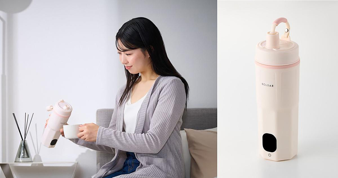 いつでも、どこでも、手軽に白湯習慣!外出先で、1人分(約400ml)のお湯を手軽に沸かせるボトル型ポータブルケトルを新発売