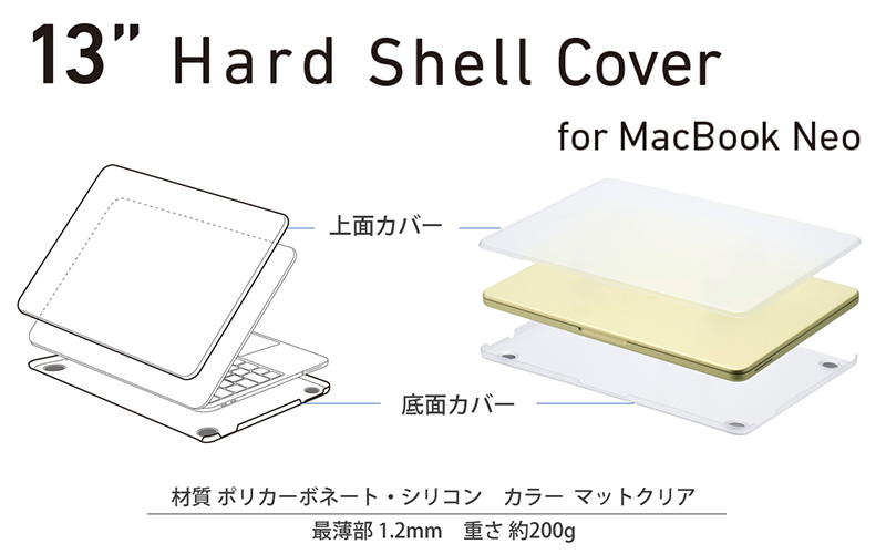 Hard Shell Cover for MacBook Neo