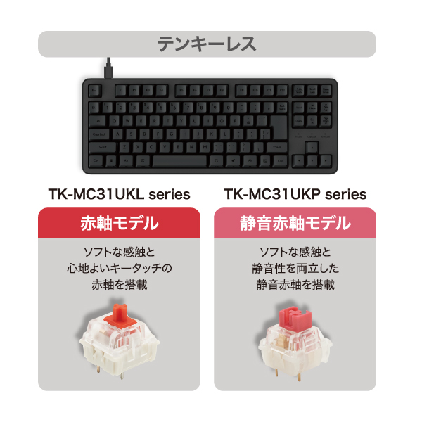 選べるサイズと便利な専用キー