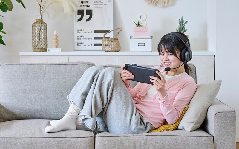 アクションモードなら、没入感のある音質でゲーム音楽を堪能できる