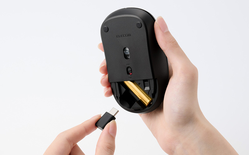 使用しないときは、レシーバーを本体内に収納可能