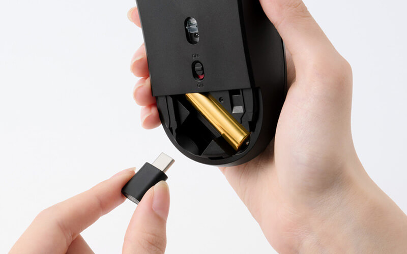 使用しないときは、レシーバーを本体内に収納可能