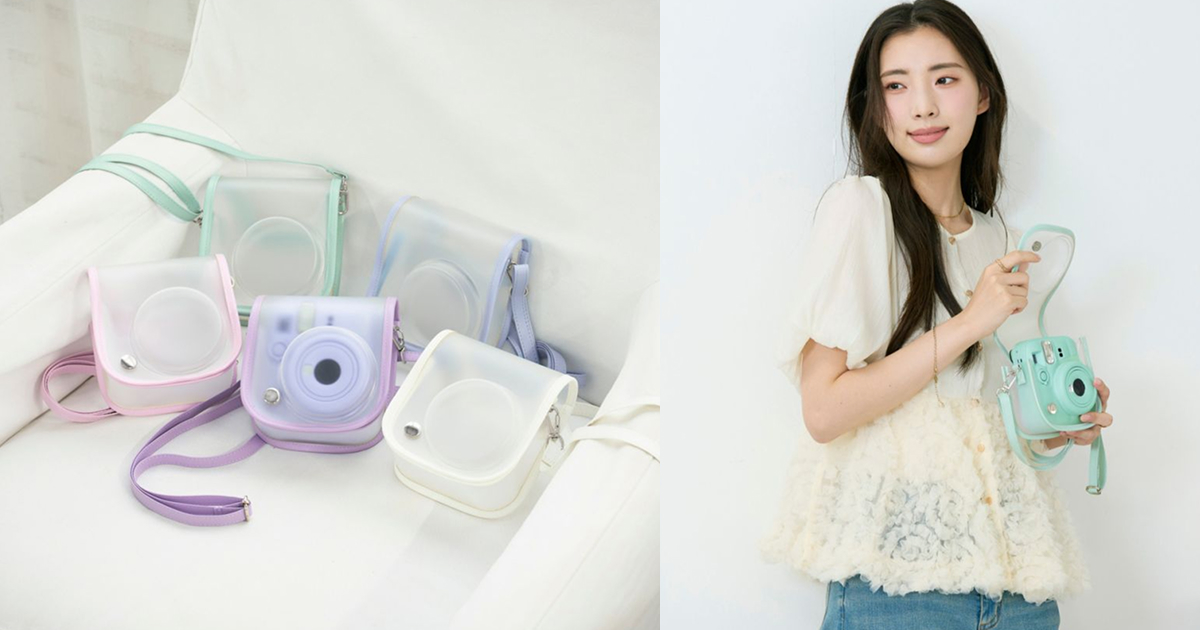 半透明素材で本体カラーが見えて可愛い!チェキを傷やホコリから守るinstax mini 13/instax mini 12専用のカメラケースを新発売