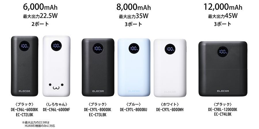容量で選べる3モデルをラインアップ
