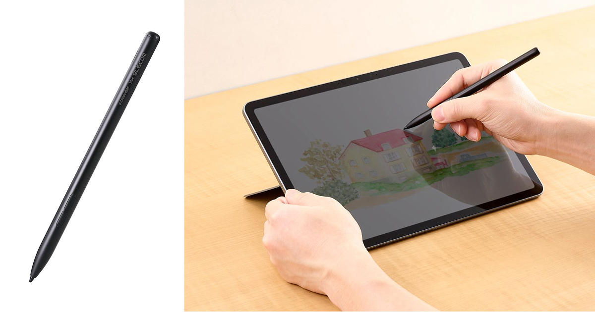 満充電で約200時間の連続描写が可能!Surface用純正ペンに近い、リアルな描き心地を実現したアクティブタッチペンを新発売