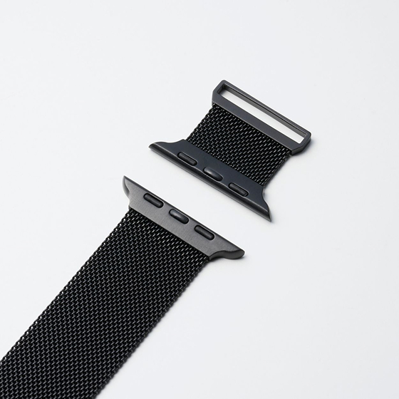 細かなサイズ調節で手首にしなやかにフィット!エレガントでスタイリッシュなApple Watch用ステンレスミラネーゼバンド