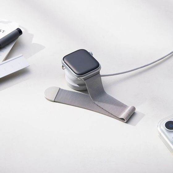 細かなサイズ調節で手首にしなやかにフィット!エレガントでスタイリッシュなApple Watch用ステンレスミラネーゼバンド