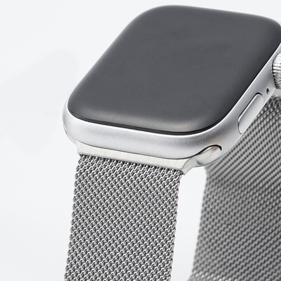 細かなサイズ調節で手首にしなやかにフィット!エレガントでスタイリッシュなApple Watch用ステンレスミラネーゼバンド
