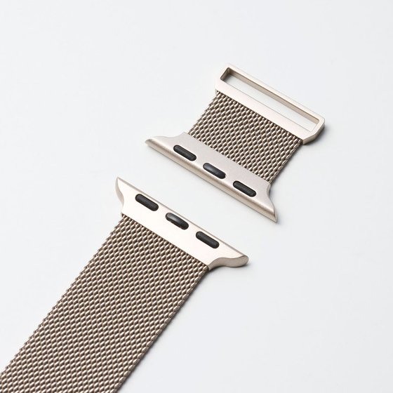 細かなサイズ調節で手首にしなやかにフィット!エレガントでスタイリッシュなApple Watch用ステンレスミラネーゼバンド
