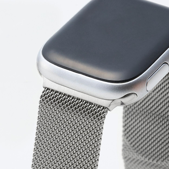 細かなサイズ調節で手首にしなやかにフィット!エレガントでスタイリッシュなApple Watch用ステンレスミラネーゼバンド