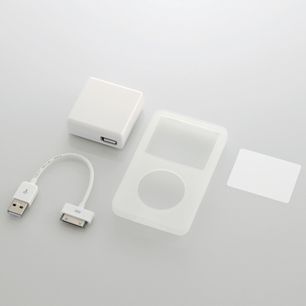 iPod Classic 80G 充電器付き iPod classic用充電器付きシリコンケース - AVA-C11ACCR