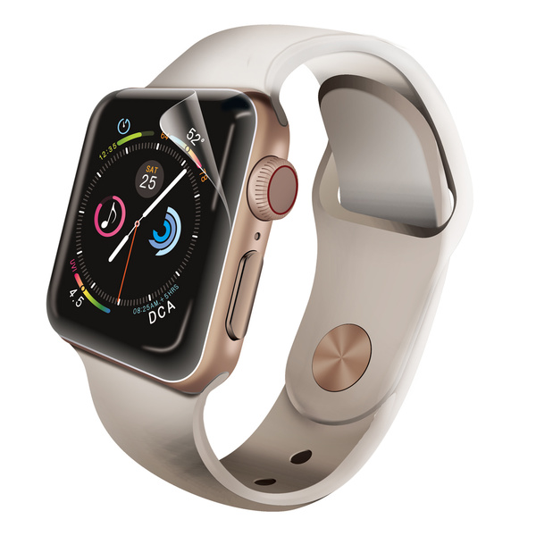 Apple Watch 44mm用フルカバーフィルム/衝撃吸収/2枚入り/光沢 - AW