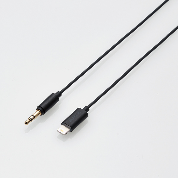 Lightning-φ3.5 conversion AUX cable (straight - straight) - AX-L35D05BK