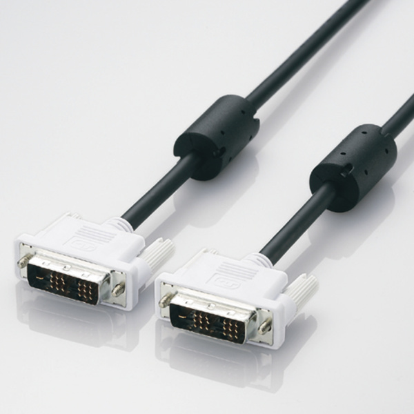 【海外輸入】 エレコム ディスプレイケーブル DVI-D24pin シングルリンク デジタル 5m ブラック CAC-DVSL50BK