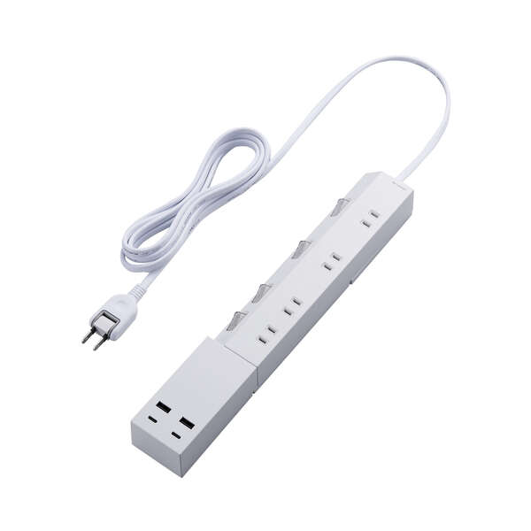 45W個別スイッチ付きモジュール型USBタップ - ECT-24425WH