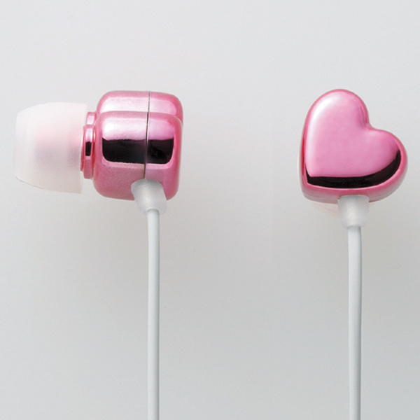 エレコム ステレオイヤホン からまりを防ぐフラットケーブル ラインストーン コネクタチャーム “EAR DROPS Jewel&quot; ビビッドピンク EHP-CAG3520P d2ldlup ステレオヘッドホン - EHP-CAG3520BK