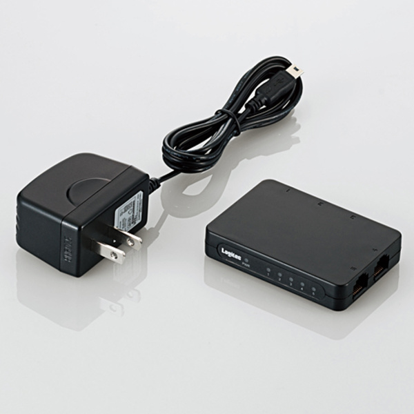 超小型 100BASE-TX対応スイッチングハブ - LAN-SW05/PSB