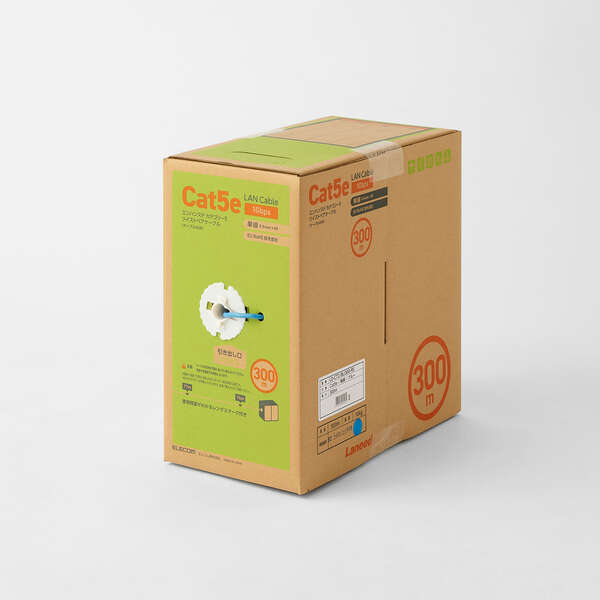 エレコム EU RoHS指令準拠LANケーブル CAT5E 300m ブルー (1箱) 品番：LD-CT2 BU300 RS - 2