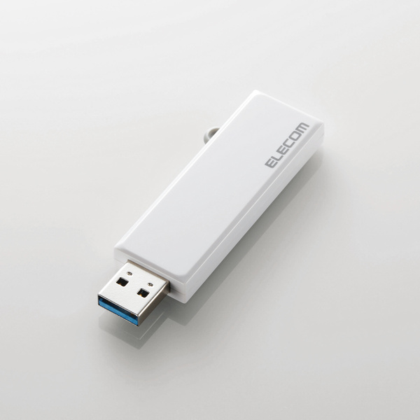 ストラップホール付きスライド式USB3.0メモリ - MF-KCU316GWH/E