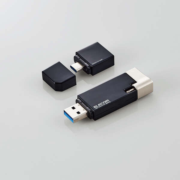 Lightningコネクタ搭載USB3.2 Gen1メモリ - MF-LGU3B128GBK