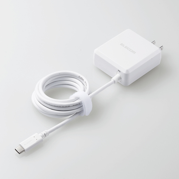 USB PD対応 USB AC充電器 (USB PD18W/Type-C一体型) - MPA-ACCP04WH