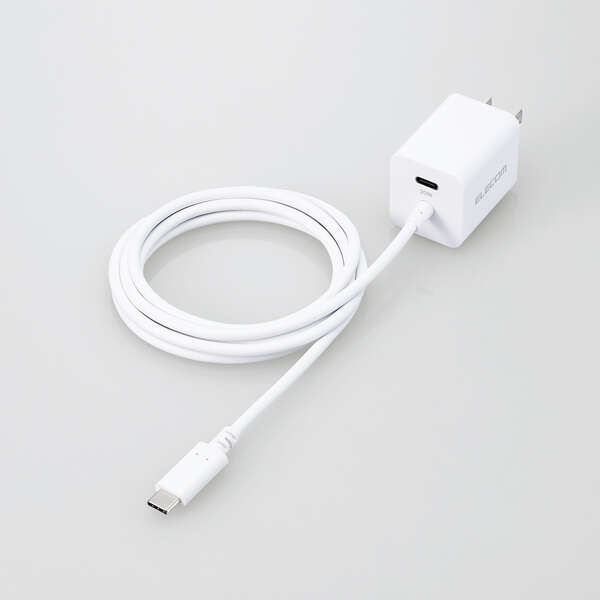 USB Power Delivery 20W AC充電器(C×1+Cケーブル一体)