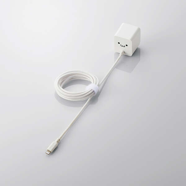 12W Lightningケーブル一体型AC充電器 - MPA-ACL07WF