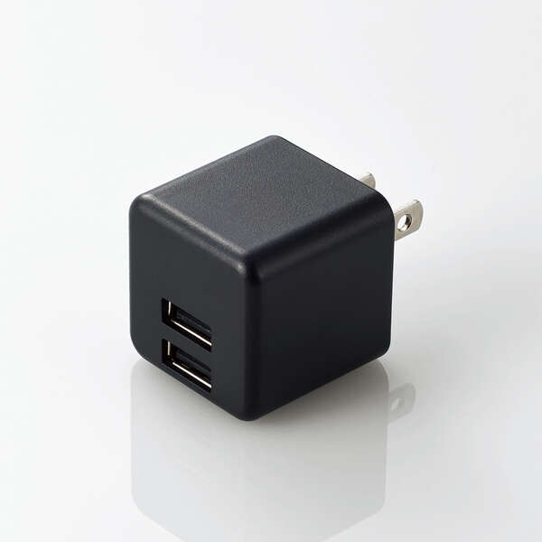 コンパクトAC充電器(2.4A/Aポート×2） - MPA-ACU11BK