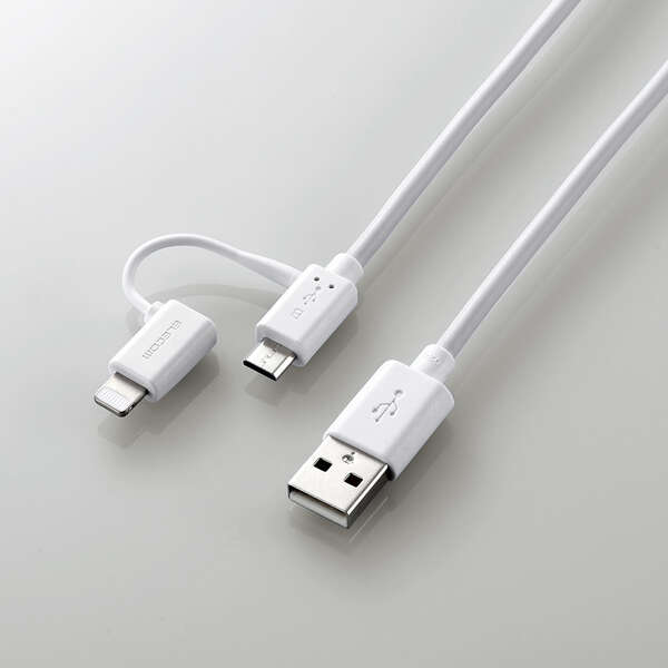 Lightning変換アダプタ付microUSBケーブル - MPA-AMBLAD03WH