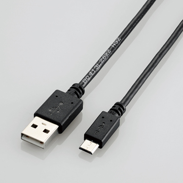2A対応microUSBケーブル(スリムタイプ) - MPA-AMBX2A08BK 2A対応microUSBケーブル(スリムタイプ) - MPA-AMBX2A08BK